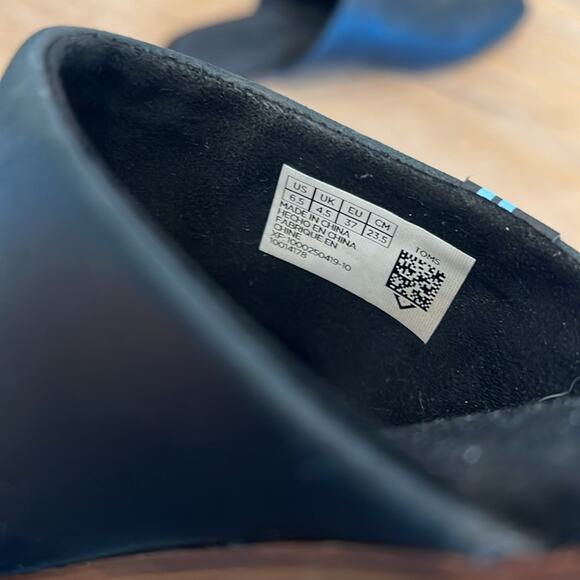 Toms Jutti Mule Black Leather Slide On | Size 6.5 - Picture 5 of 7